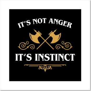 Barbarian Not Anger Instinct Funny Tabletop RPG Posters and Art